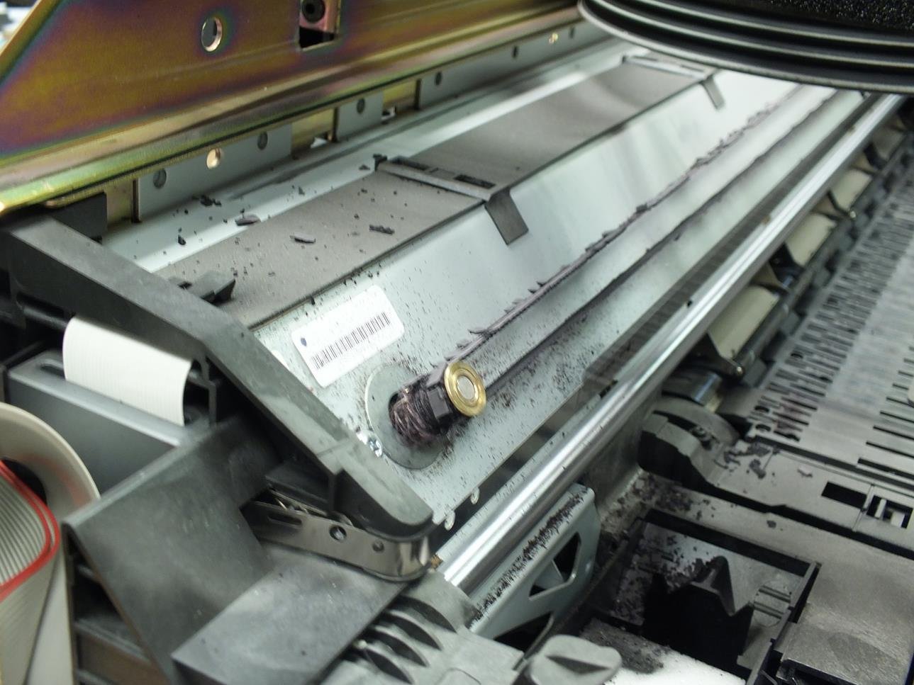 Courroie déchirée sur un traceur HP DesignJet